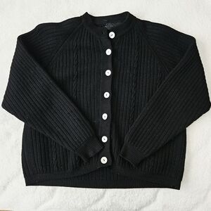 1960's Black Chunky Cardigan